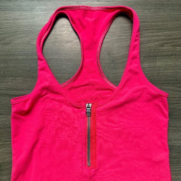 Lululemon Women's Cool Racerback Zipper Tank Top - Pink - Picture 4 of 7